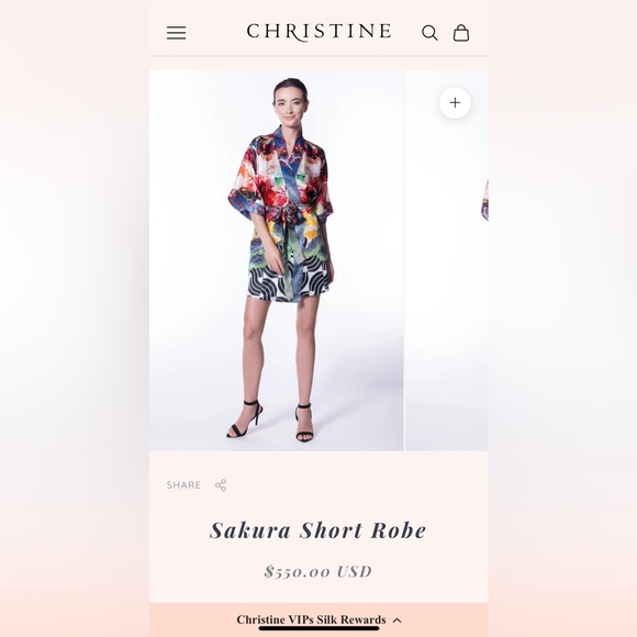 Amazing Sakura silk robe by Christine of Vancouver! Sz M-L very good condition - Picture 10 of 10